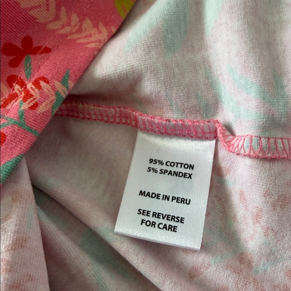Spartina 449 Coral tank with stretch - cute berry floral print-Never Worn, small - Picture 7 of 7